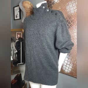 Zara Oversized Acrylic Blend Charcoal Grey Sweater